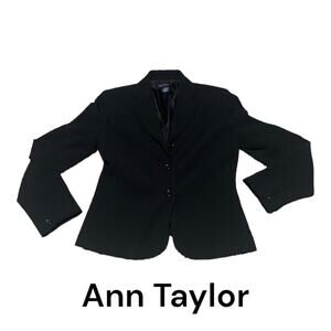 Ann Taylor size 2 blazer extra small black business casual professional equestri